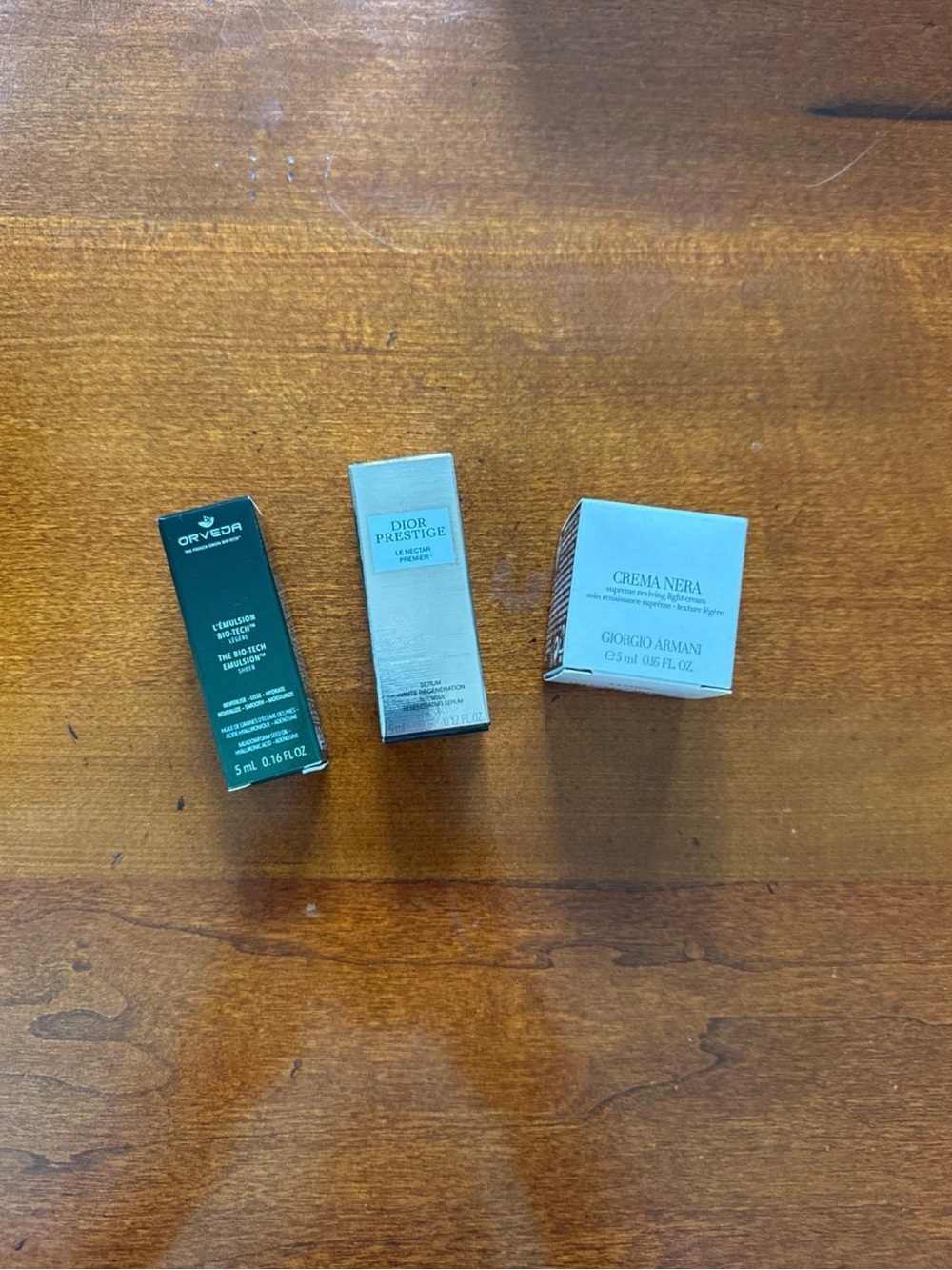Miscellaneous luxury travel size skin care products